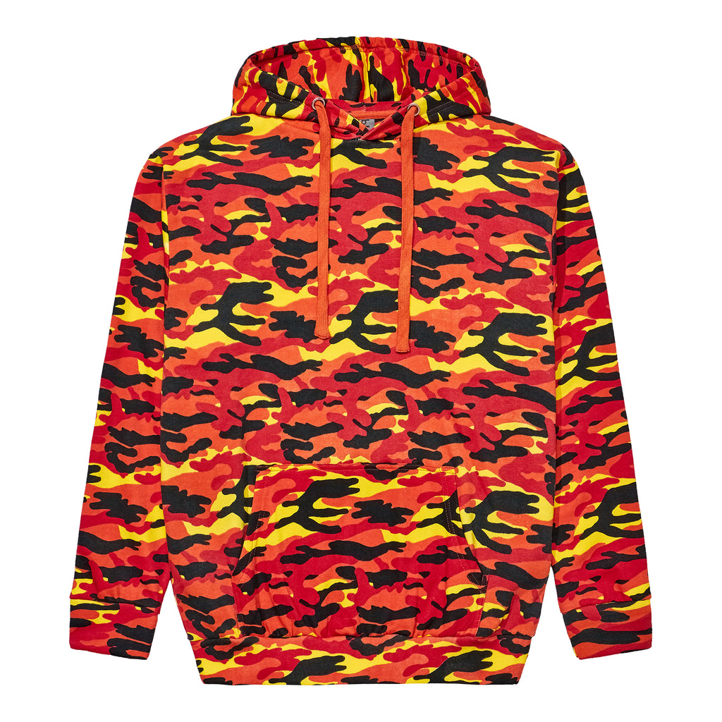 Heavyweight Hoodie Orange Camo