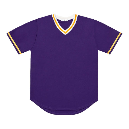 V-Neck Jersey - Purple / Gold / White