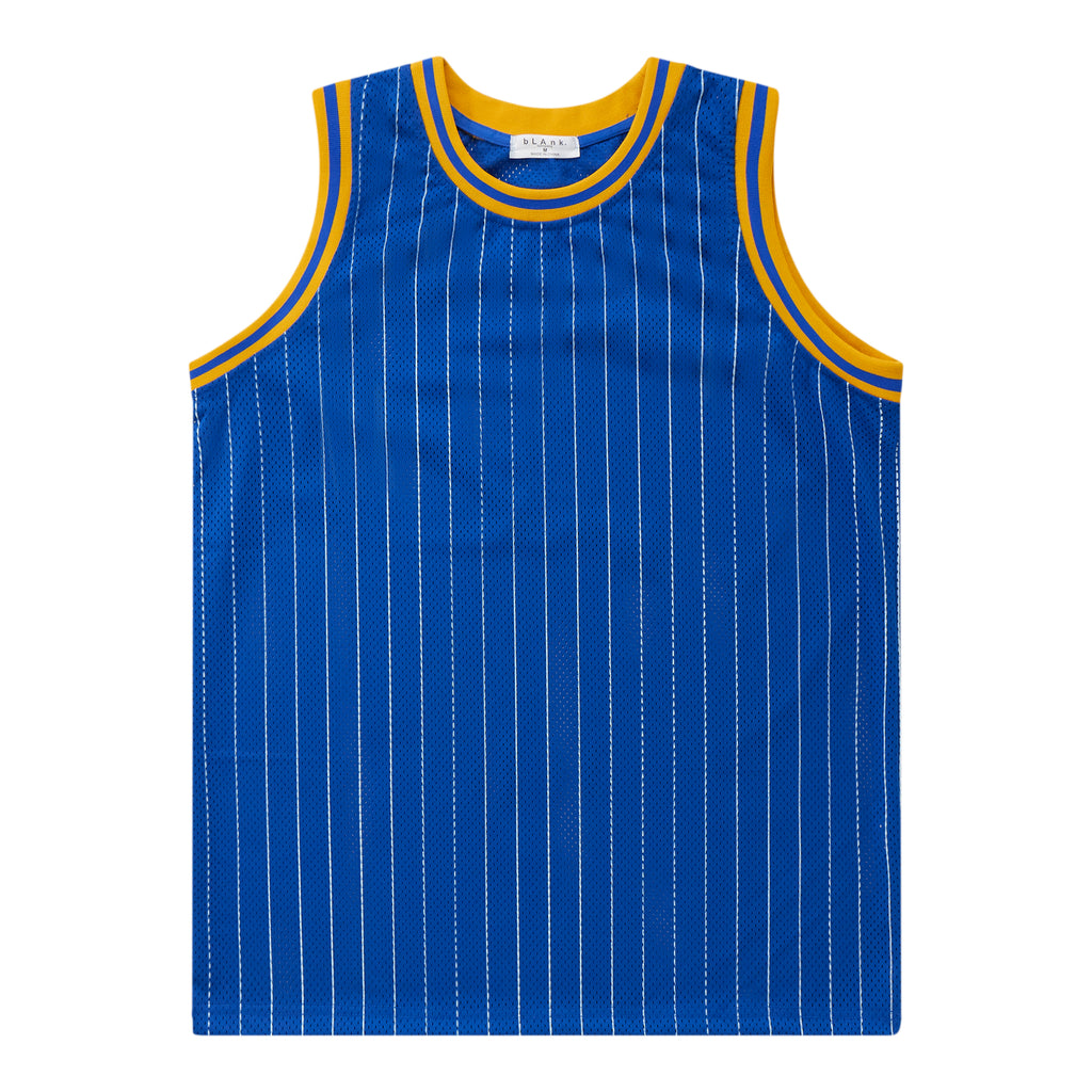 Basketball Jersey - Blue / Yellow / White Stripe – bLAnk company