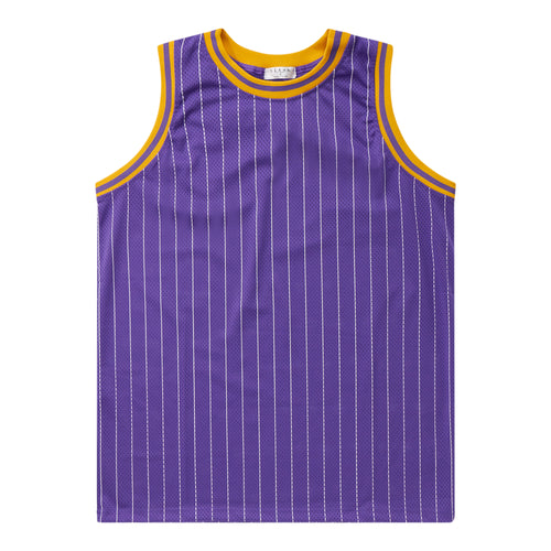 Basketball Jersey - Purple / Yellow / White Stripe