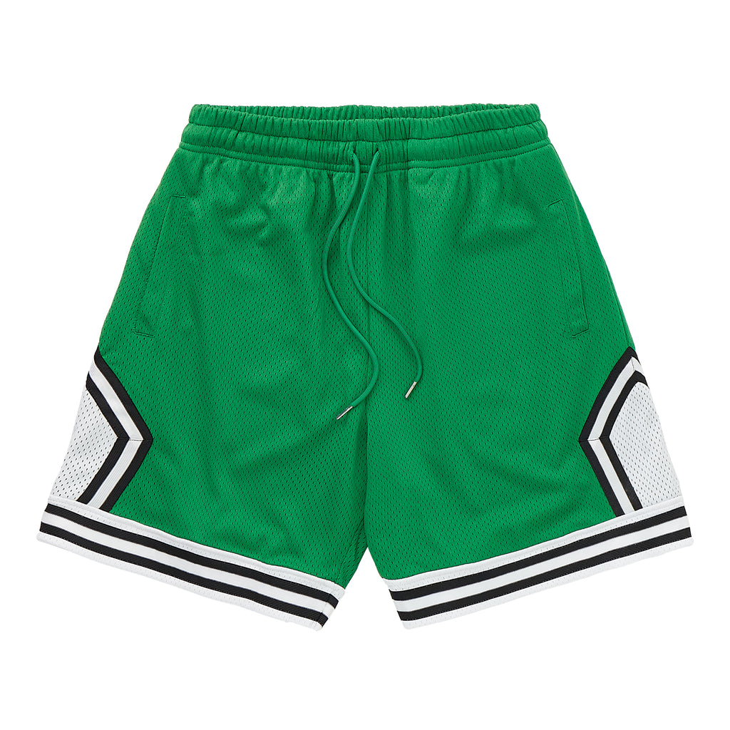 Mesh Basketball Shorts - Green / Black / White – bLAnk company