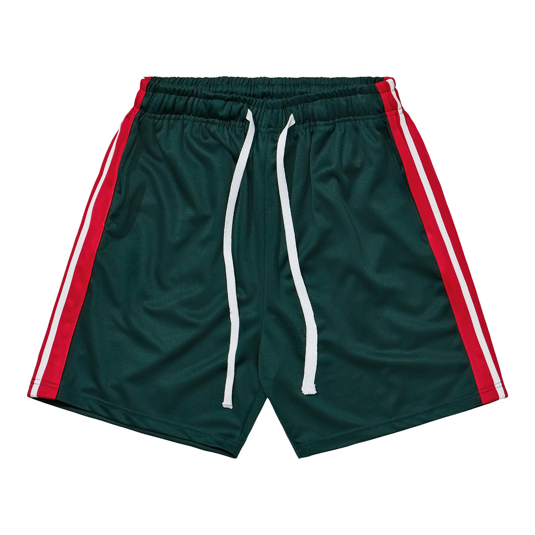 Athletic Shorts - Green / Red