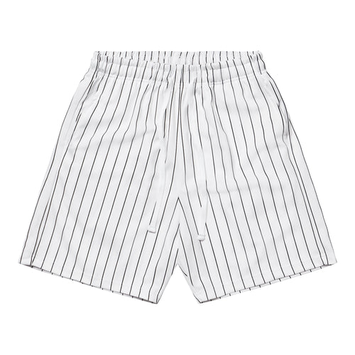 Athletic Shorts - White / Black Stripes