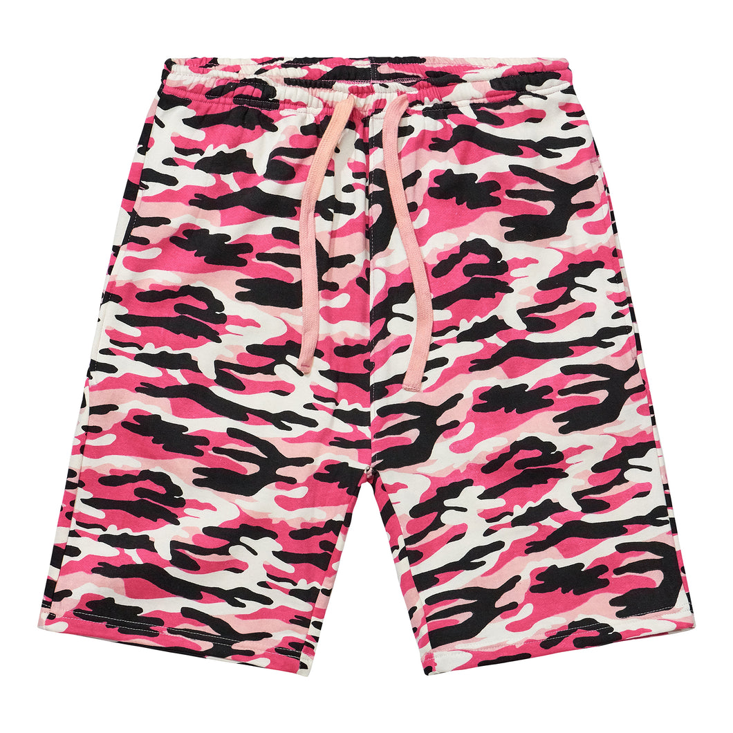 Fleece Shorts - Pink Camo