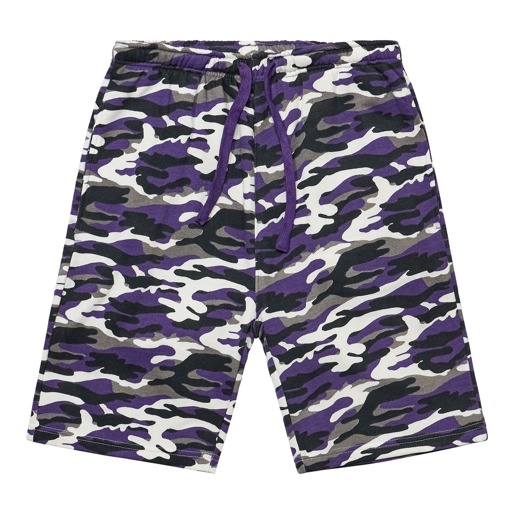 Fleece Shorts - Purple Camo