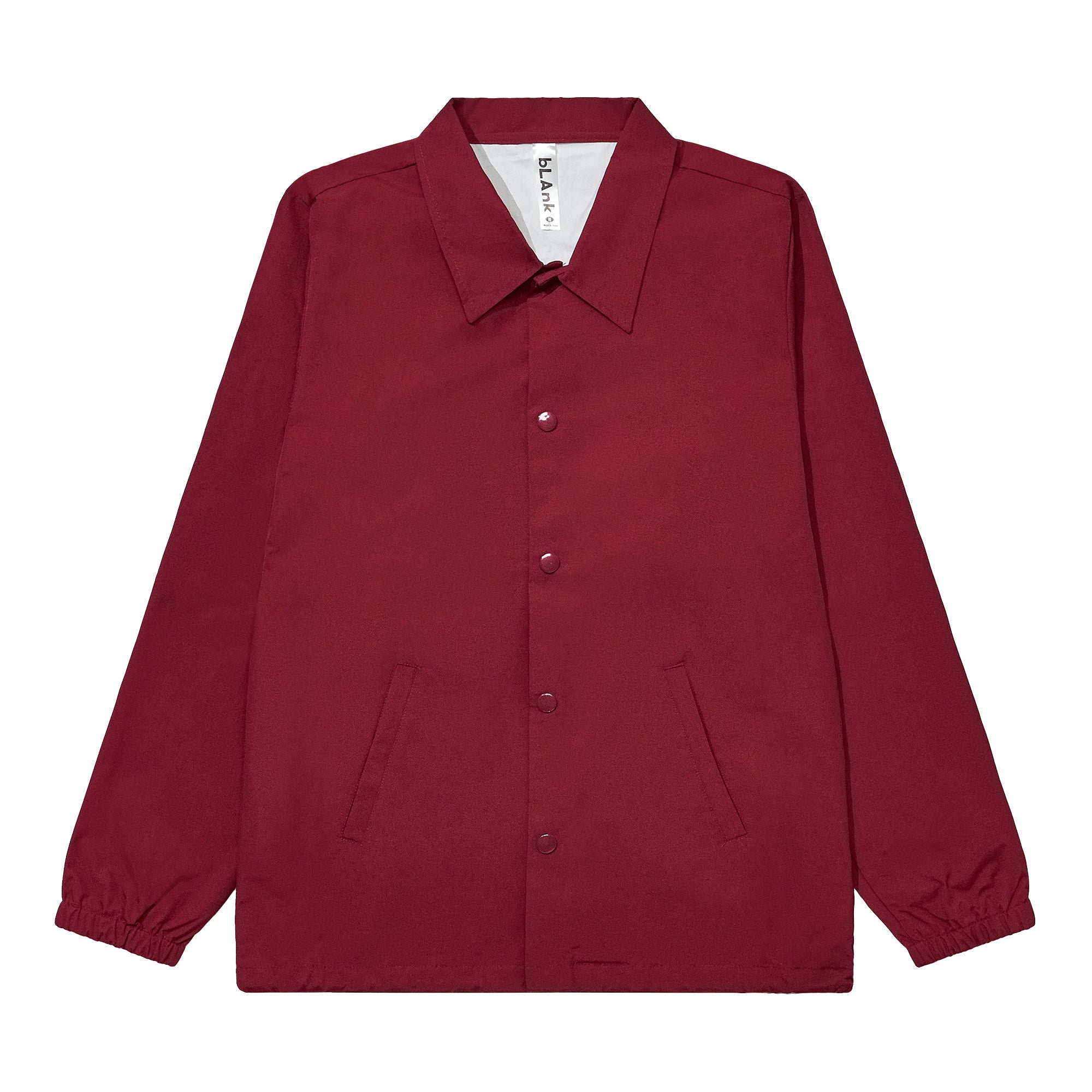 Waterproof Coach Jacket -Burgundy – bLAnk company