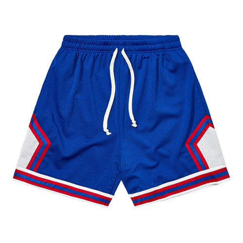Mesh Basketball Shorts - Blue / Red / White