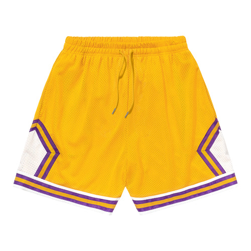 Mesh Basketball Shorts - Yellow / Purple / White
