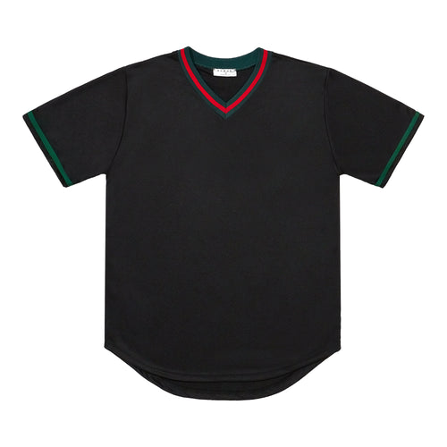 V-Neck Jersey - Black / Red /Green