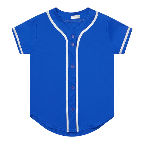 Woman's Baseball Jersey - Blue / White