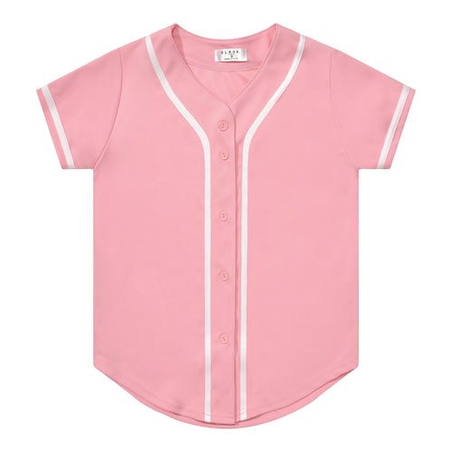 Woman's Baseball Jersey - Pink / White