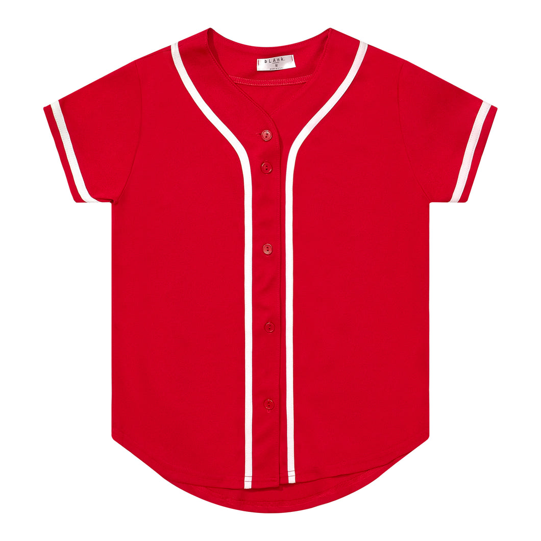 Woman's Baseball Jersey - Red / White