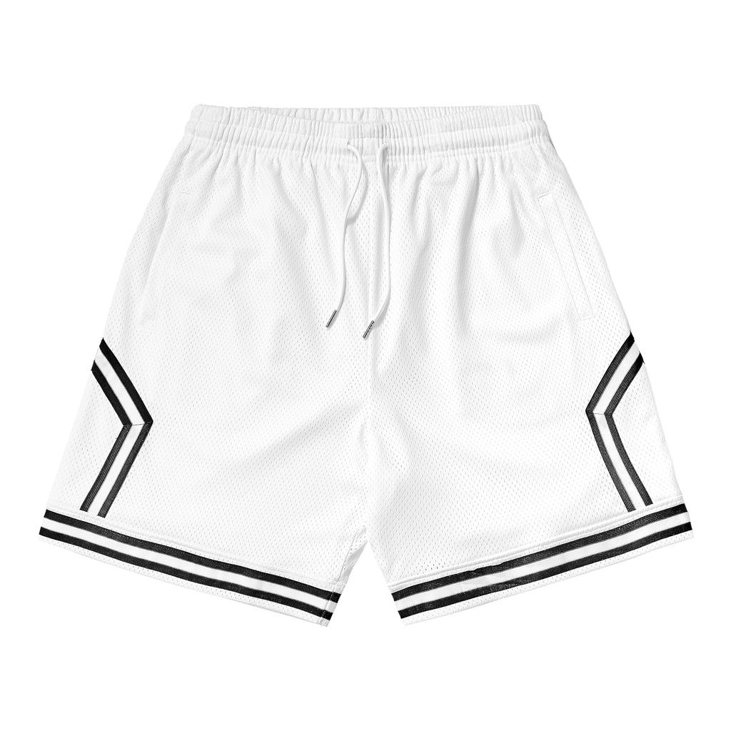 Mesh Basketball Shorts - White / Black – bLAnk company